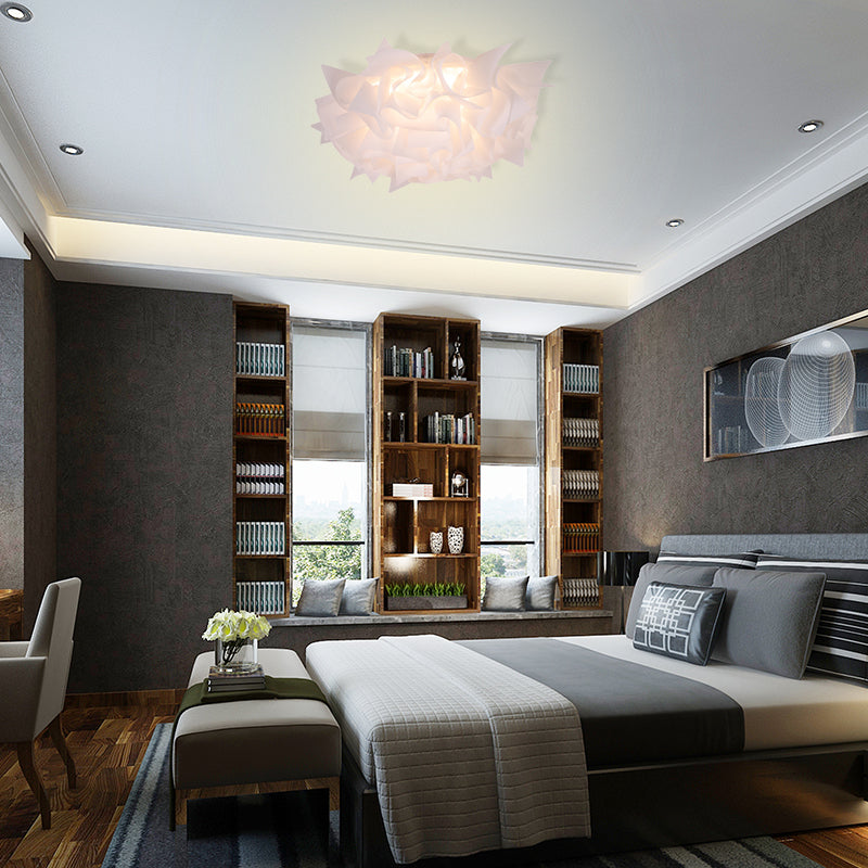 Acrylic Bloom Flush Ceiling Lamp Contemporary Led Ceiling Light Fixture in Blue/Brown/Orange White Clearhalo 'Ceiling Lights' 'Close To Ceiling Lights' 'Close to ceiling' 'Flush mount' Lighting' 377802