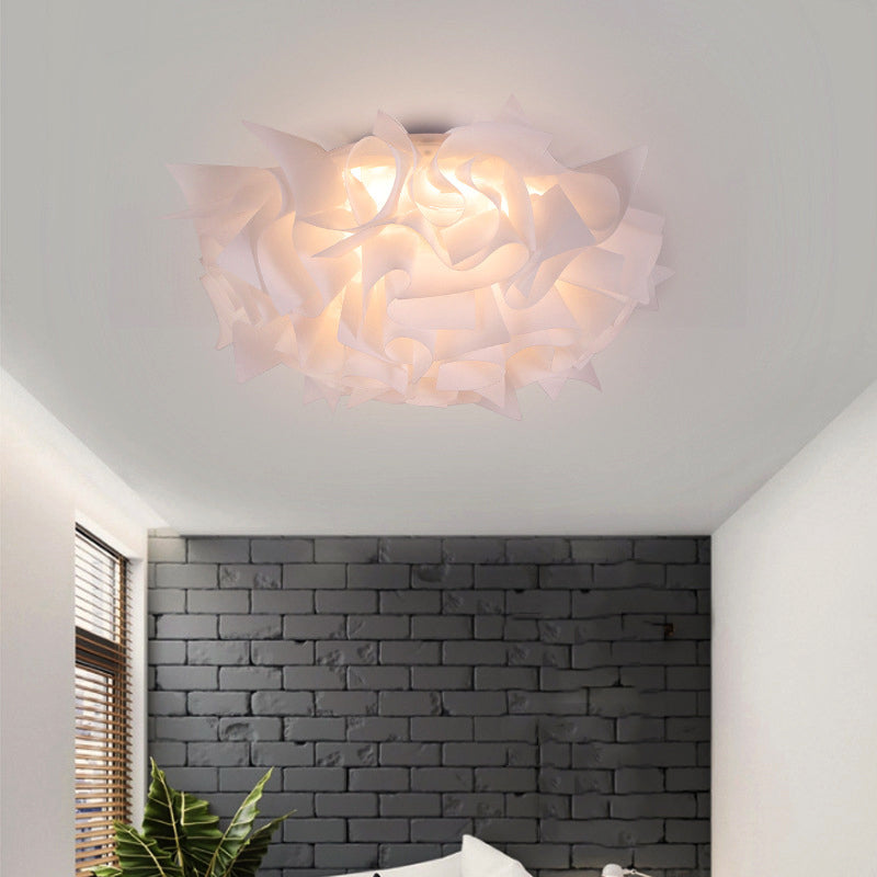 Acrylic Bloom Flush Ceiling Lamp Contemporary Led Ceiling Light Fixture in Blue/Brown/Orange Clearhalo 'Ceiling Lights' 'Close To Ceiling Lights' 'Close to ceiling' 'Flush mount' Lighting' 377803