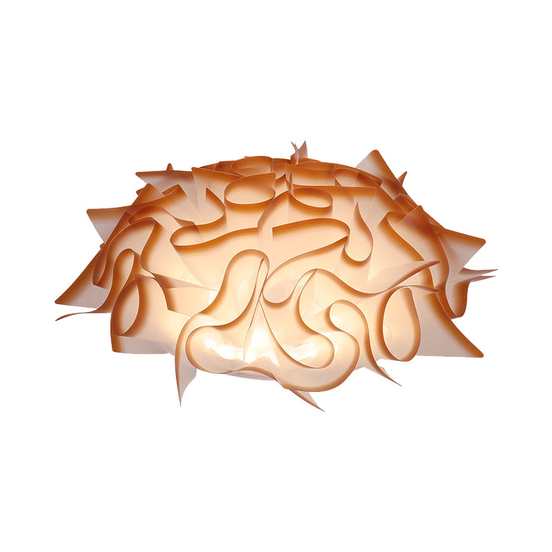 Acrylic Bloom Flush Ceiling Lamp Contemporary Led Ceiling Light Fixture in Blue/Brown/Orange Clearhalo 'Ceiling Lights' 'Close To Ceiling Lights' 'Close to ceiling' 'Flush mount' Lighting' 377814