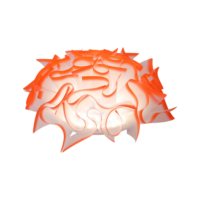 Acrylic Bloom Flush Ceiling Lamp Contemporary Led Ceiling Light Fixture in Blue/Brown/Orange Clearhalo 'Ceiling Lights' 'Close To Ceiling Lights' 'Close to ceiling' 'Flush mount' Lighting' 377817