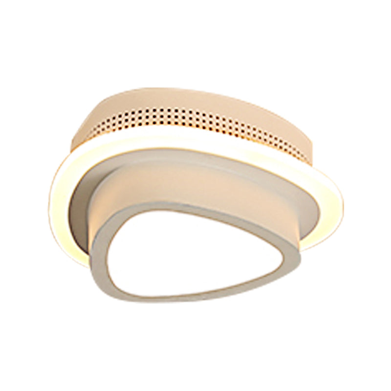 Acrylic Round/Square/Triangle Flush Ceiling Light Corridor Foyer Modern Style LED Ceiling Lamp in Black/White Clearhalo 'Ceiling Lights' 'Close To Ceiling Lights' 'Close to ceiling' 'Flush mount' Lighting' 377864