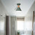 Green/White/Gray Semi-Flushmount Lamp with Shade Nordic Metal 1 Bulb Indoor Semi-Flush Ceiling Light Green A Clearhalo 'Ceiling Lights' 'Close To Ceiling Lights' 'Close to ceiling' 'Semi-flushmount' Lighting' 377911