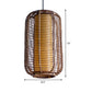 Cylindrical Pendant Light Japanese Bamboo 1 Head Suspended Lighting Fixture in Brown Clearhalo 'Ceiling Lights' 'Pendant Lights' 'Pendants' Lighting' 379815