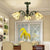 3 Lights Peacock Tail/Leaf/Flower Chandelier Light Stained Glass Tiffany Rustic Ceiling Light in Antique Bronze for Dining Room Antique Bronze Leaf Clearhalo 'Ceiling Lights' 'Close To Ceiling Lights' 'Close to ceiling' 'Glass shade' 'Glass' 'Semi-flushmount' 'Tiffany close to ceiling' 'Tiffany' Lighting' 37995