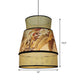 Chinese 1 Head Ceiling Lamp Beige Flared Hanging Pendant Light with Rattan Shade Clearhalo 'Ceiling Lights' 'Pendant Lights' 'Pendants' Lighting' 379960
