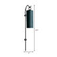 Modern Simple Tube Sconce Lighting Green/White Fabric Shade 1 Light Living Room Lighting in Black/Gold Clearhalo 'Modern wall lights' 'Modern' 'Vanity Lights' 'Wall Lights' Lighting' 379989