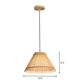 Beige Trumpet Pendant Lamp Asian 1 Head Bamboo Suspended Lighting Fixture for Restaurant Clearhalo 'Ceiling Lights' 'Pendant Lights' 'Pendants' Lighting' 380146