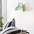 Barn Shade Wall Mounted Light Nordic Metal 1 Head 7.5" W White/Pink/Blue/Green Wall Lighting Fixture for Bedroom Bedside Green Clearhalo 'Cast Iron' 'Glass' 'Industrial' 'Modern wall lights' 'Modern' 'Tiffany' 'Traditional wall lights' 'Vanity Lights' 'Wall Lights' Lighting' 380437