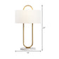 Drum Task Lighting Modernist Fabric 1 Head 13"/15" Wide White Table Lamp with Marble Base Clearhalo 'Lamps' 'Table Lamps' Lighting' 380452
