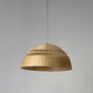 Bamboo Hemisphere Pendant Light Chinese 1 Head Ceiling Suspension Lamp in Flaxen Clearhalo 'Ceiling Lights' 'Pendant Lights' 'Pendants' Lighting' 380709