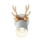 Antler Decorative Wall Mount Lamp Modernist Metal 1 Bulb Gray/White/Green Cylinder Wall Sconce Lighting for Bedroom Clearhalo 'Modern wall lights' 'Modern' 'Wall Lamps & Sconces' 'Wall Lights' Lighting' 380723