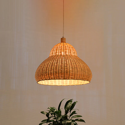 Japanese Hand-Worked Pendant Lighting Bamboo 1 Head Ceiling Suspension Lamp in Beige Beige Clearhalo 'Ceiling Lights' 'Pendant Lights' 'Pendants' Lighting' 380731_970641b5-335c-4c18-8aa0-610bfdb61bc9