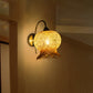 Bamboo Hand Woven Sconce Asia 1 Head Wall Mount Lamp in Flaxen with Metal Goosenesk Arm Clearhalo 'Wall Lamps & Sconces' 'Wall Lights' Lighting' 380860