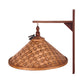 Conical Bamboo Sconce Light Chinese 1 Bulb Brown Wall Mount Lighting for Stairway Clearhalo 'Wall Lamps & Sconces' 'Wall Lights' Lighting' 380935