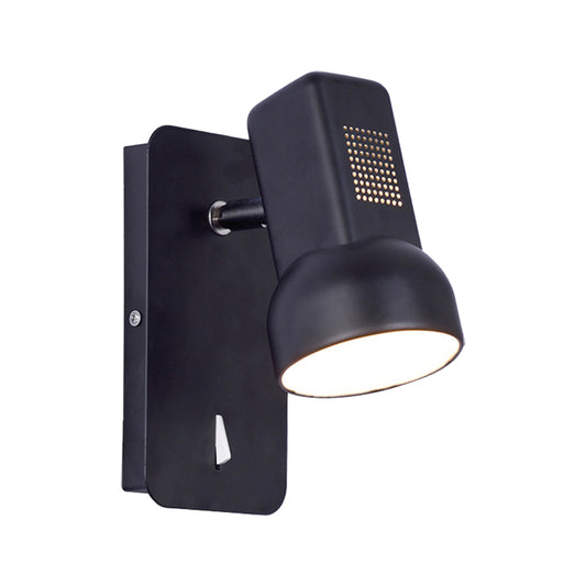 Black/Yellow Barn Wall Light Fixture Adjustable Modernist Metal 1 Light Wall Sconce for Living Room, 4" W Clearhalo 'Cast Iron' 'Glass' 'Industrial' 'Modern wall lights' 'Modern' 'Tiffany' 'Traditional wall lights' 'Vanity Lights' 'Wall Lights' Lighting' 380966