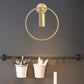 1 Light Wall Lamp Lighting Nordic Ring Metal Sconce Light Fixture in Black/Gold for Bedroom, 11"/14" Wide Gold Clearhalo 'Art deco wall lights' 'Cast Iron' 'Glass' 'Industrial wall lights' 'Industrial' 'Middle century wall lights' 'Modern' 'Rustic wall lights' 'Tiffany' 'Traditional wall lights' 'Wall Lamps & Sconces' 'Wall Lights' Lighting' 381166