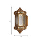 Brass Lantern Sconce Light Art Deco Metal 1 Bulb Living Room Wall Mounted Lighting Clearhalo 'Wall Lamps & Sconces' 'Wall Lights' Lighting' 381331