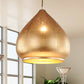 1 Head Teardrop Pendant Lighting Traditional Metal Ceiling Suspension Lamp in Silver/Bronze/Gold Clearhalo 'Ceiling Lights' 'Pendant Lights' 'Pendants' Lighting' 381344