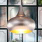 Gourd Restaurant Down Lighting Art Deco Metal 1 Bulb Silver/Bronze/Brass Hanging Pendant Light Clearhalo 'Ceiling Lights' 'Pendant Lights' 'Pendants' Lighting' 381362