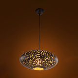 Metal Silver/Bronze/Brass Ceiling Lamp Lantern 1 Head Decorative Hanging Pendant Light for Bedroom Clearhalo 'Ceiling Lights' 'Pendant Lights' 'Pendants' Lighting' 381379