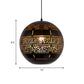 Sphere Down Lighting Decorative 1 Bulb Metal Ceiling Suspension Lamp in Bronze, 10"/12" Wide Clearhalo 'Ceiling Lights' 'Pendant Lights' 'Pendants' Lighting' 381422