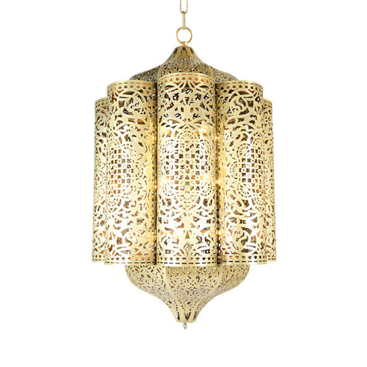 1 Head Curved Hanging Lamp Vintage Brass Metal Ceiling Pendant Light for Bedroom Clearhalo 'Ceiling Lights' 'Pendant Lights' 'Pendants' Lighting' 381564