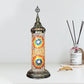 Cylinder Bedroom Table Lamp Traditional Stained Glass Yellow/Blue/Green LED Night Light Red-Yellow Clearhalo 'Lamps' 'Table Lamps' Lighting' 381653
