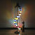 11 Lights Helical Stand up Lamp Traditional White/Yellow Hand-Crafted Glass Reading Floor Lamp Yellow Clearhalo 'Floor Lamps' 'Lamps' Lighting' 381869