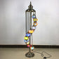 11 Lights Helical Stand up Lamp Traditional White/Yellow Hand-Crafted Glass Reading Floor Lamp Clearhalo 'Floor Lamps' 'Lamps' Lighting' 381870