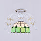 White Finish Semi Flush Light with Dome Shade Stained Glass Tiffany Style 1 Light Ceiling Fixture in Yellow/Orange/Green/Blue-Clear/Blue Green Clearhalo 'Ceiling Lights' 'Close To Ceiling Lights' 'Close to ceiling' 'Glass shade' 'Glass' 'Semi-flushmount' 'Tiffany close to ceiling' 'Tiffany' Lighting' 38192