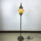 Stained Glass Oval Standing Lamp Traditional 1 Head Living Room Floor Light in Red/Yellow/Blue Yellow Clearhalo 'Floor Lamps' 'Lamps' Lighting' 384154