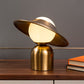 Flare Metal Table Light Modern 1 Bulb Gold Small Desk Lamp with Globe White Glass Shade Clearhalo 'Lamps' 'Table Lamps' Lighting' 384244