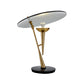 Metal Saucer Task Lighting Contemporary 1 Bulb Night Table Lamp in Black and Gold Clearhalo 'Lamps' 'Table Lamps' Lighting' 384307
