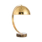 Hemisphere Task Lamp Contemporary Metal 1 Head Desk Light in Gold with Curvy Arm Clearhalo 'Lamps' 'Table Lamps' Lighting' 384362