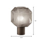 Tan Glass Geometrical Table Light Modernism 1 Head Nightstand Lamp with Tube Metal Base Clearhalo 'Lamps' 'Table Lamps' Lighting' 384580