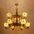 Beaded Chandelier Lighting 2 Tiers Multi Light Glass Vintage Ceiling Pendant Light in Clear/Yellow Yellow Clearhalo 'Ceiling Lights' 'Chandeliers' 'Clear' 'Industrial' 'Middle Century Chandeliers' 'Modern' 'Tiffany Chandeliers' 'Tiffany close to ceiling' 'Tiffany' 'Traditional Chandeliers' Lighting' 38473