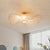 Bamboo Hand-Worked Semi-Flush Mount Japanese 2 Bulbs Close to Ceiling Lighting in Beige Beige Clearhalo 'Ceiling Lights' 'Close To Ceiling Lights' 'Close to ceiling' 'Semi-flushmount' Lighting' 384828