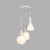 Triple Light Multi Pendant Light Fixture Bottle Opal Glass Modern Hanging Lamp, Linear/Round Canopy White Round Clearhalo 'Ceiling Lights' 'Close To Ceiling Lights' 'Glass shade' 'Glass' 'Industrial Pendants' 'Industrial' 'Middle Century Pendants' 'Pendant Lights' 'Pendants' 'Tiffany' Lighting' 38758