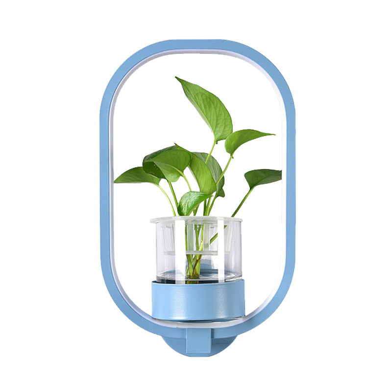 Oval Metal Sconce Wall Lighting Industrial LED Living Room Wall Light Fixture in Black/Grey/White Clearhalo 'Art deco wall lights' 'Cast Iron' 'Glass' 'Industrial wall lights' 'Industrial' 'Middle century wall lights' 'Modern' 'Rustic wall lights' 'Tiffany' 'Traditional wall lights' 'Wall Lamps & Sconces' 'Wall Lights' Lighting' 390006