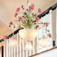 5-Head Ceiling Chandelier Countryside Flower Milk Glass Suspension Lamp for Stair Clearhalo 'Ceiling Lights' 'Chandeliers' 'Glass shade' 'Glass' Lighting' 391227