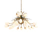 Metal Tulip/Lily Chandelier Light Fixture Romantic Pastoral 25 Lights Living Room LED Ceiling Pendant in Brass Clearhalo 'Ceiling Lights' 'Chandeliers' Lighting' options 391493