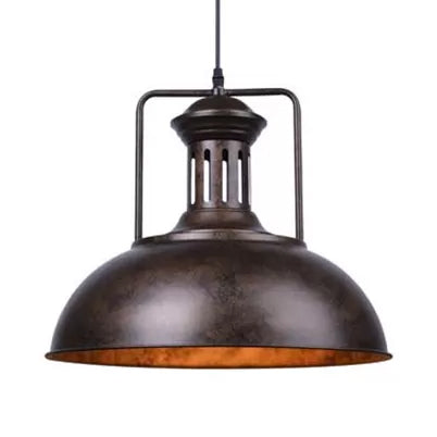 13"/16" Wide Domed Pendant Light Industrial Stylish 1 Light Metal Hanging Lamp in Aged Silver for Dining Room Clearhalo 'Art Deco Pendants' 'Cast Iron' 'Ceiling Lights' 'Ceramic' 'Crystal' 'Industrial Pendants' 'Industrial' 'Metal' 'Middle Century Pendants' 'Pendant Lights' 'Pendants' 'Tiffany' Lighting' 3918