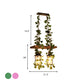 Lantern Restaurant Island Ceiling Light Retro Wooden 2/3 Heads Pink/Green LED Drop Lamp with Plant/Flower Decor Clearhalo 'Ceiling Lights' 'Island Lights' Lighting' 391800