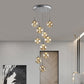 Amber Glass Globe Hanging Lighting Modern 10 Bulbs Living Room Cluster Pendant Lamp Clearhalo 'Ceiling Lights' 'Glass shade' 'Glass' 'Modern Pendants' 'Modern' 'Pendant Lights' 'Pendants' Lighting' 391984