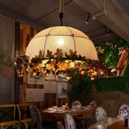 Industrial Dome Plant Ceiling Pendant 1 Head Metal Hanging Light Fixture in Black for Restaurant Black Clearhalo 'Art Deco Pendants' 'Black' 'Cast Iron' 'Ceiling Lights' 'Ceramic' 'Crystal' 'Industrial Pendants' 'Industrial' 'Metal' 'Middle Century Pendants' 'Pendant Lights' 'Pendants' 'Rustic Pendants' 'Tiffany' Lighting' 392203