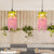 Flower Restaurant Ceiling Pendant Light Industrial Metal 1 Light Pink/Yellow LED Suspension Lamp Pink Clearhalo 'Art Deco Pendants' 'Cast Iron' 'Ceiling Lights' 'Ceramic' 'Crystal' 'Industrial Pendants' 'Industrial' 'Metal' 'Middle Century Pendants' 'Pendant Lights' 'Pendants' 'Tiffany' Lighting' 392208