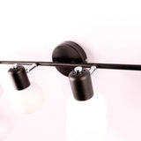 Bubble Shade Bathroom Wall Light Fixture Industrial Ivory Glass 2 Lights Black/White Sconce Lamp Clearhalo 'Cast Iron' 'Glass' 'Industrial' 'Modern wall lights' 'Modern' 'Tiffany' 'Traditional wall lights' 'Wall Lamps & Sconces' 'Wall Lights' Lighting' 39223