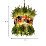 Green 1 Light Ceiling Pendant Industrial Metal Plant LED Drop Lamp for Restaurant Clearhalo 'Art Deco Pendants' 'Cast Iron' 'Ceiling Lights' 'Ceramic' 'Crystal' 'Industrial Pendants' 'Industrial' 'Metal' 'Middle Century Pendants' 'Pendant Lights' 'Pendants' 'Tiffany' Lighting' 392384