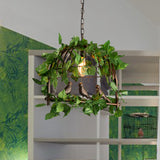 1 Bulb Birdcage Pendant Light Vintage Black Metal LED Plant Hanging Lamp for Restaurant Black Clearhalo 'Art Deco Pendants' 'Black' 'Cast Iron' 'Ceiling Lights' 'Ceramic' 'Crystal' 'Industrial Pendants' 'Industrial' 'Metal' 'Middle Century Pendants' 'Pendant Lights' 'Pendants' 'Rustic Pendants' 'Tiffany' Lighting' 392456