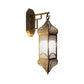 1 Head Metallic Sconce Lighting Arab Brass Lantern Corridor Wall Mount Ceiling Lamp Clearhalo 'Wall Lamps & Sconces' 'Wall Lights' Lighting' 392480